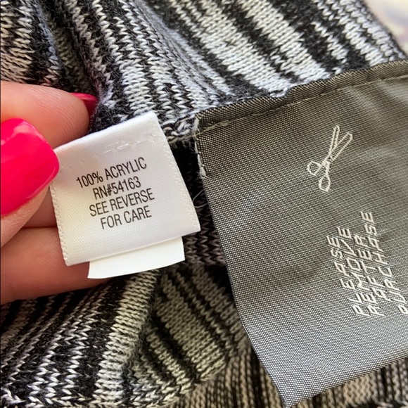 Dana Buchman Black Grey Cowl Neck Dress L - Picture 5 of 6